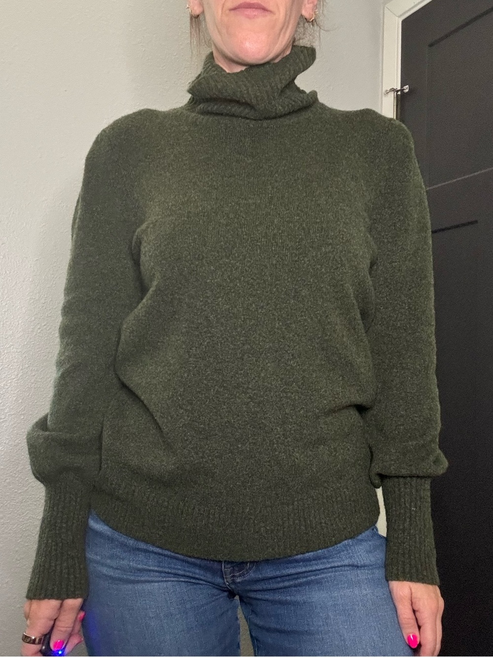 J. Crew Forest Green Turtleneck Sweater